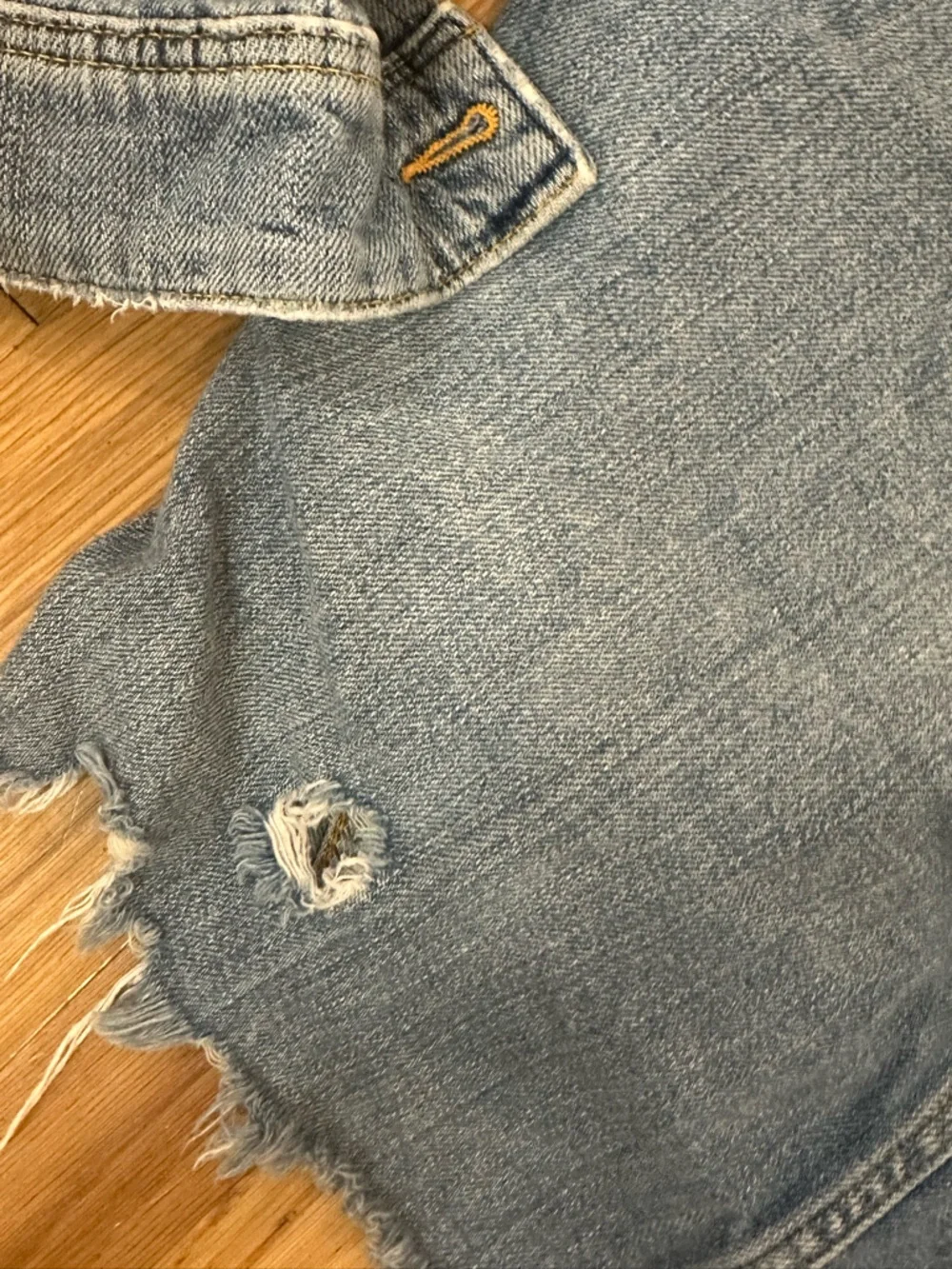 Distressed grunge festival Denim Jacket free people boho - Picture 7 of 12